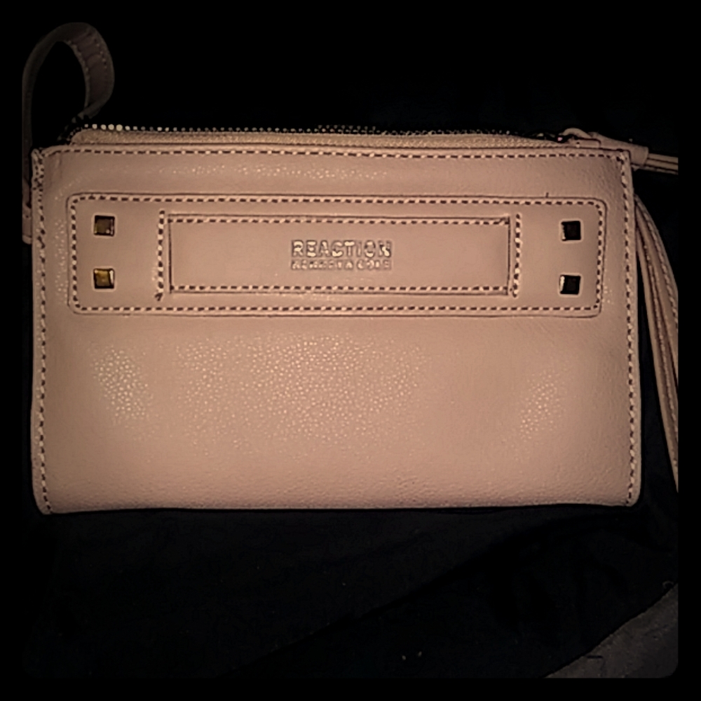 Light pink and gray Reaction Kenneth Cole wristlet